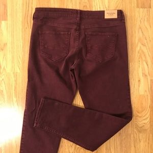 Abercrombie & Fitch Skinny Pants 8R/29x29 Red